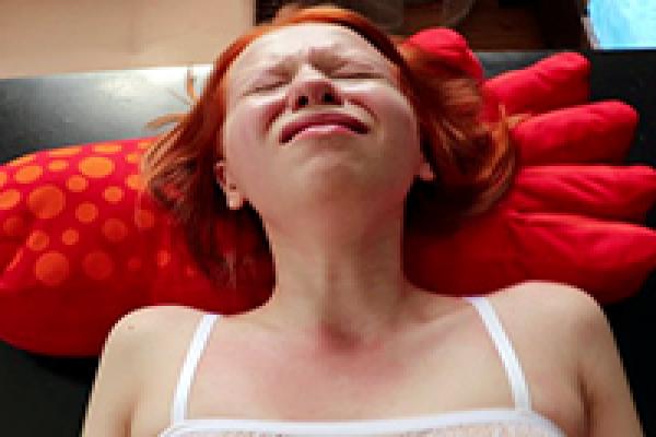 Redhead Teen Girl Crying In Pain From First Time Anal image